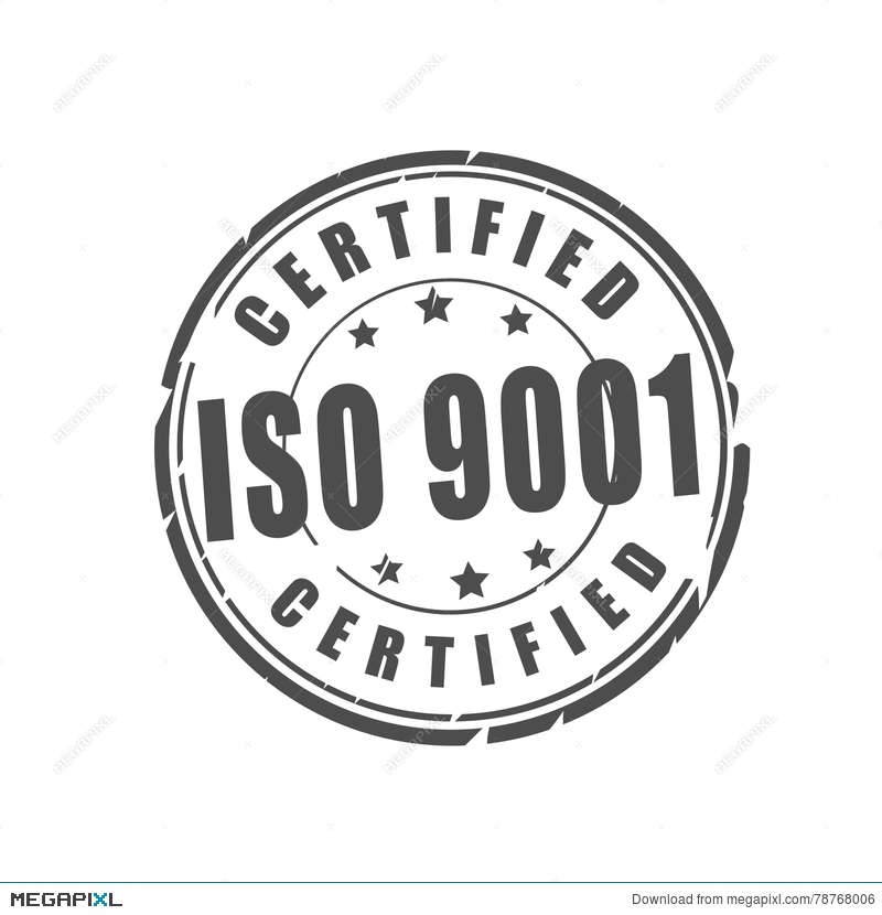 800x830 Iso Certified Vector Stamp Illustration