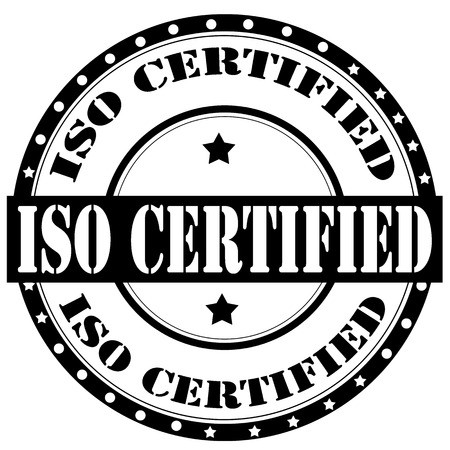 450x450 Label With Text Iso Certified,vector Illustration Royalty Free