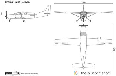 400x265 Cessna Grand Caravan Vector Drawing Dimensions My