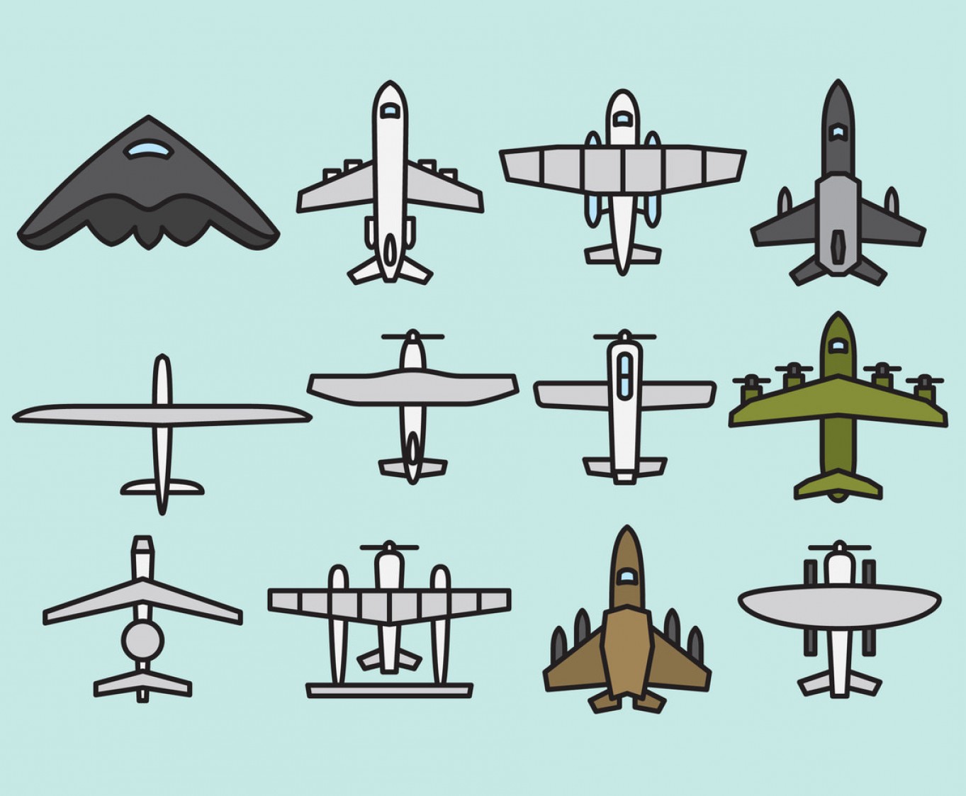 1363x1123 Cessna Airplane Vector Graphic Art Hoodamath