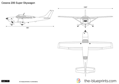 400x283 Cessna Super Skywagon Vector Drawing