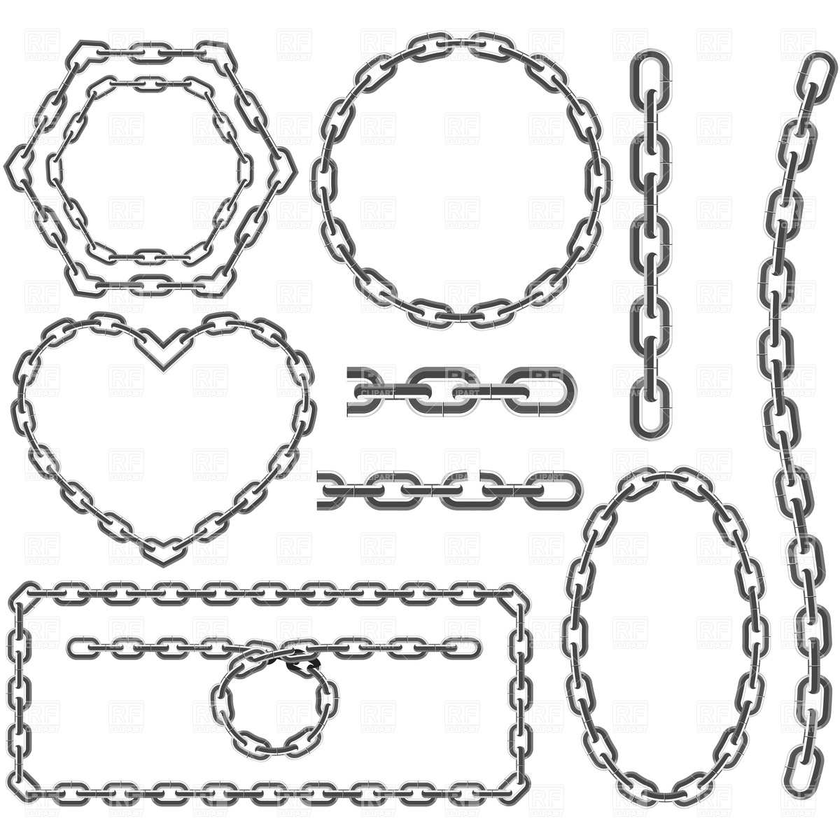 1200x1200 Chain Frames Vector Image Of Borders And Frames Good