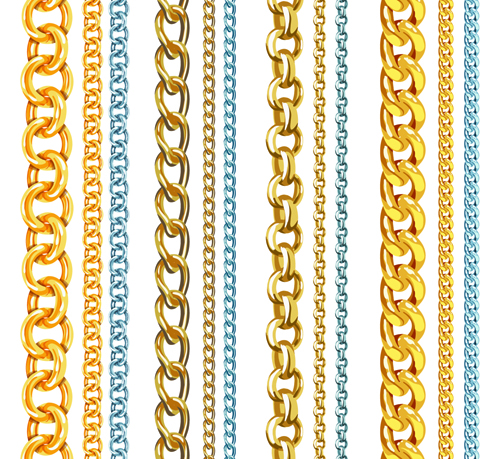 500x459 Different Metal Chain Borders Vector Set Free Download