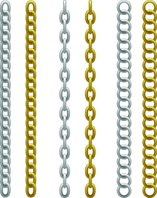 500x630 Different Metal Chain Borders Vector Set