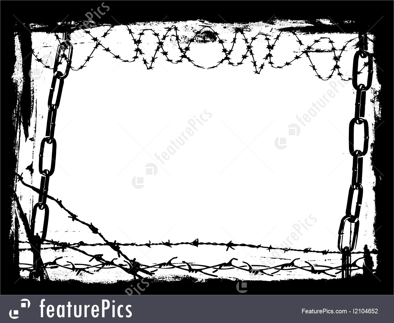 1300x1067 Templates Black Chains And Barbed Wire Vector Grunge Border