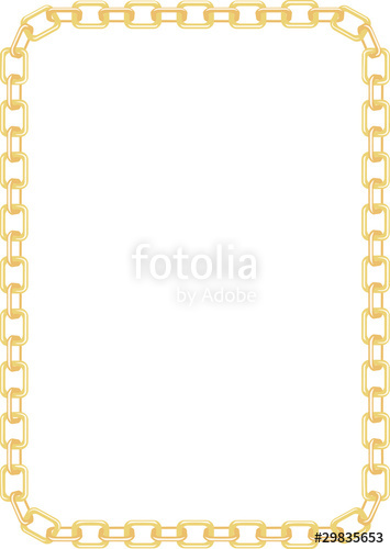 355x500 Vector Chain Border Ratio On White Stock Image And Royalty