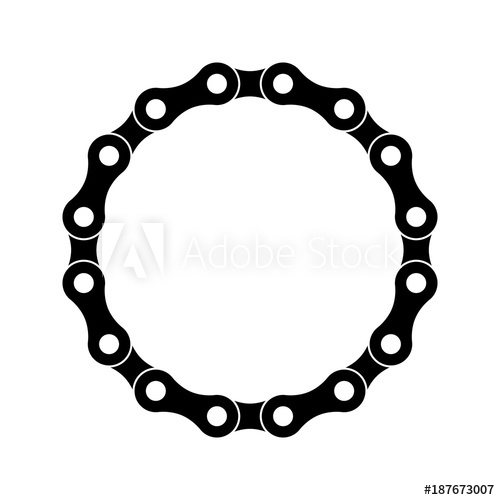 Bicycle Chain Circle On A White Background 500x500 Bicycle Chain Circle On A White Background