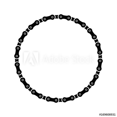 Bike Chain Circle On A White Background 500x500 Bike Chain Circle On A White Background