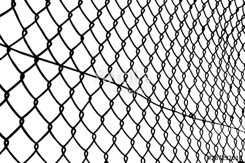 Chain Link Fence On A White Background Stock Image And Royalty 500x332 Chain Link Fence On A White Background Stock Image And Royalty