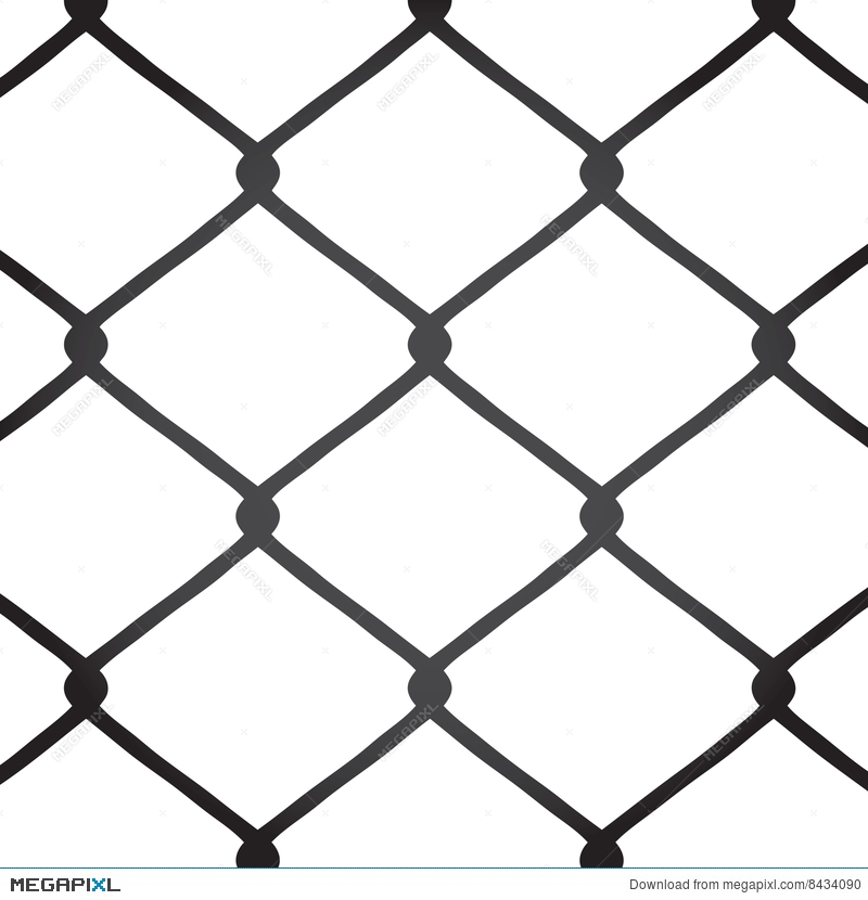 Chain Link Fence Vector Illustration 800x830 Chain Link Fence Vector Illustration
