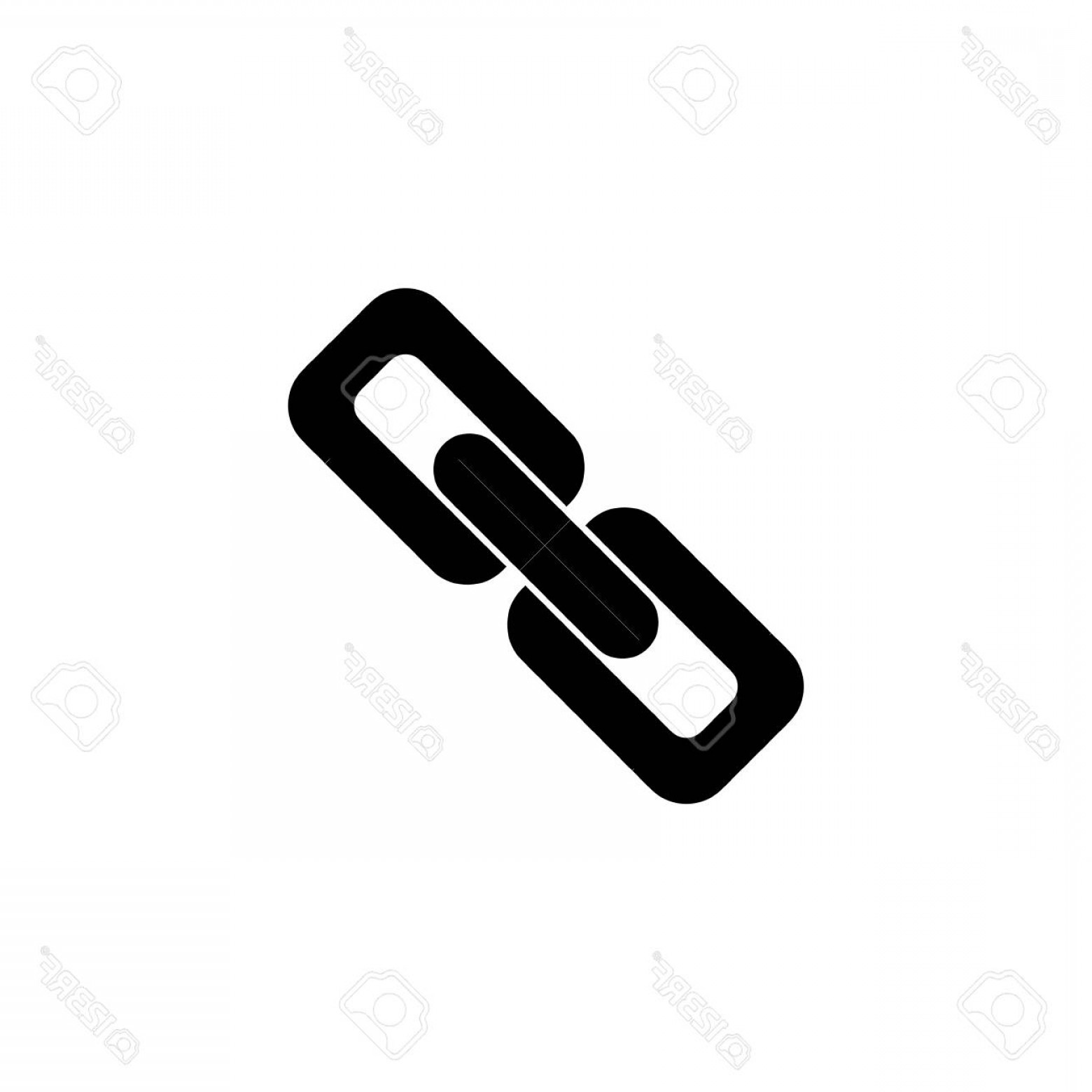 1560x1560 Photostock Vector Chain Link Flat Vector Icon Simple Black Symbol