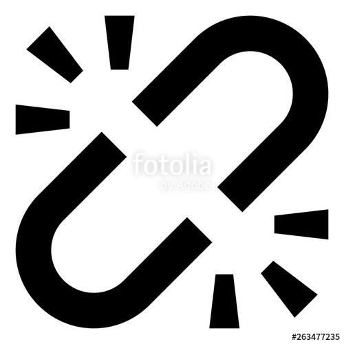 500x500 Broken Chain Link Vector Icon Stock Image And Royalty Free Vector