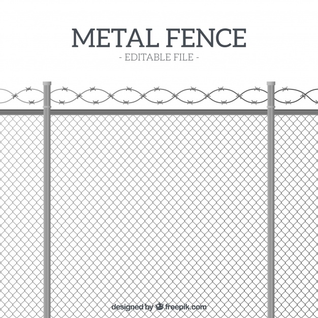 Flat Style Metal Fence With Barbed Wire Vector Free Download 626x626 Flat Style Metal Fence With Barbed Wire Vector Free Download