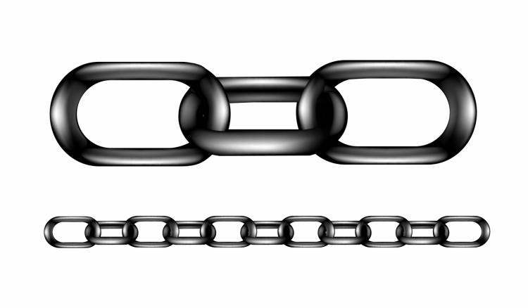 Metal Chain Links Illustration 750x438 Metal Chain Links Illustration