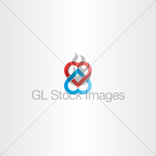 500x500 Heart Chain Logo Vector Icon Gl Stock Images