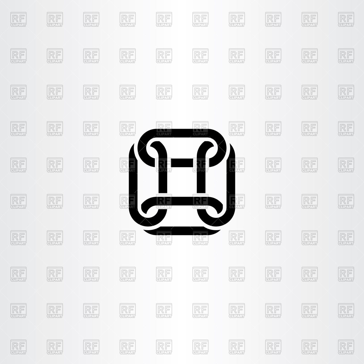 1200x1200 Square Chain Link Logo Vector Image Of Icons And Emblems