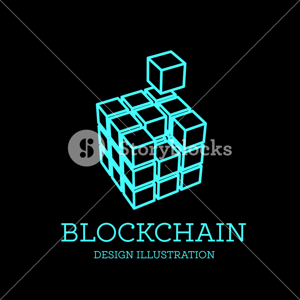 1000x1000 Blockchain Vector Illustration In The Form Of Cubes Block Chain