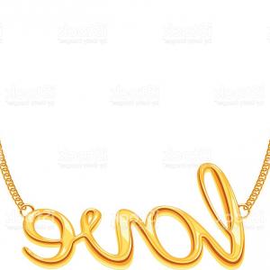 Gold Chain Necklace With Love Word Pendant Vector Illustration Gm 300x300 Gold Chain Necklace With Love Word Pendant Vector Illustration Gm