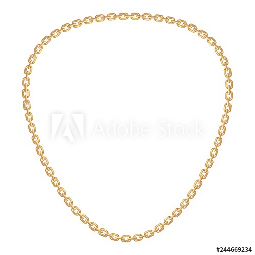 500x500 Chunky Golden Chan Cartoon Of Chunky Golden Chain Vector