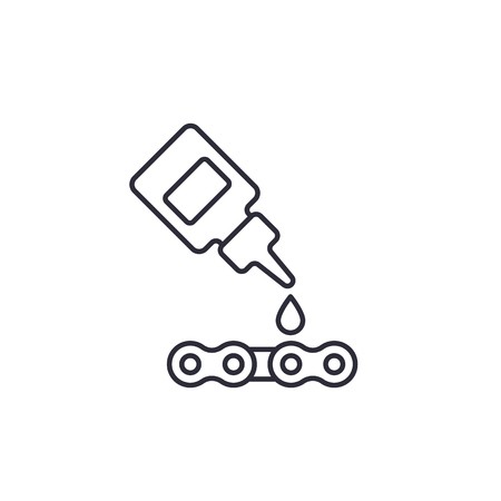 Lubricant, Oil For Bike Chain Vector Linear Icon Illustration 450x450 Lubricant, Oil For Bike Chain Vector Linear Icon Illustration