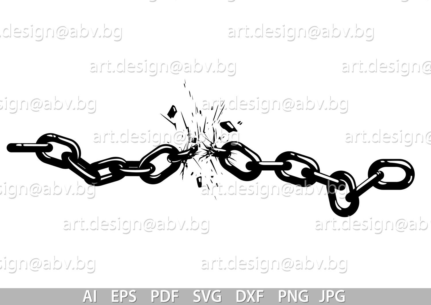 Vector Broken Chains, Dxf, Pdf, Png, Download 1500x1060 Vector Broken Chains, Dxf, Pdf, Png, Download