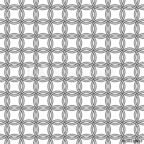 500x500 Seamless Mesh Pattern Round Rings, Vector Intertwined Chain Mail