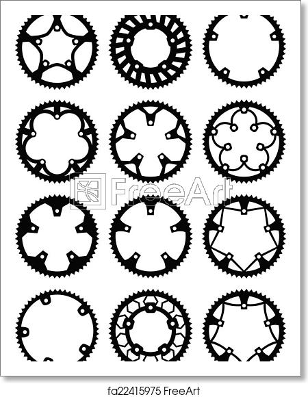 Chainring Vector at Vectorified.com | Collection of Chainring Vector ...