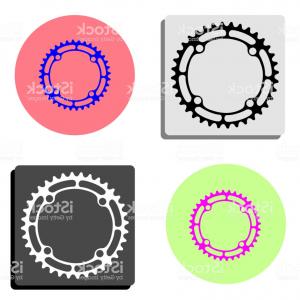 300x300 Bicycle Chainring Gear Flat Vector Icon Gm Newwaysys