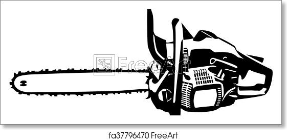561x273 Free Art Print Of Chainsaw Illustration Isolated Chainsaw Vector