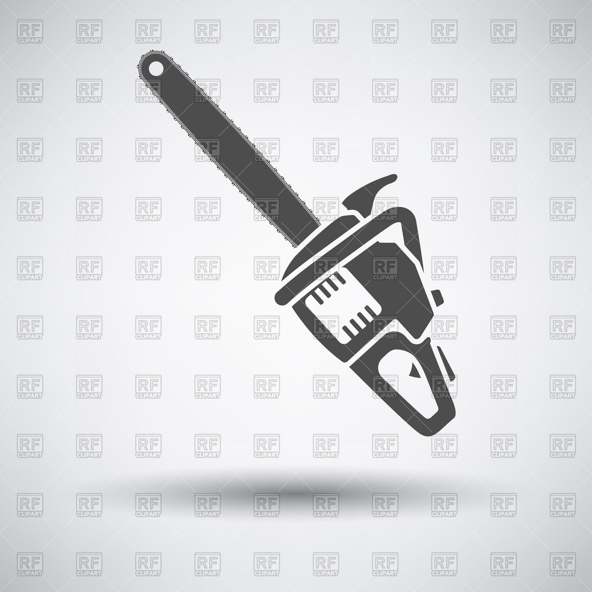 1200x1200 Illustration Of A Chainsaw On A Gray Background Vector Image