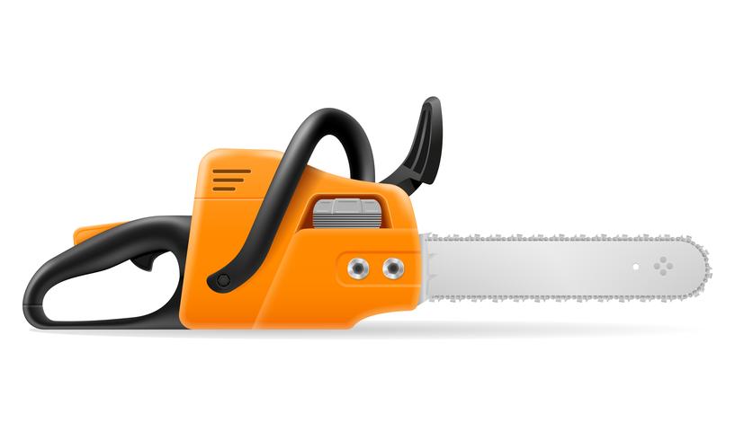 817x490 Gasoline Chainsaw Vector Illustration