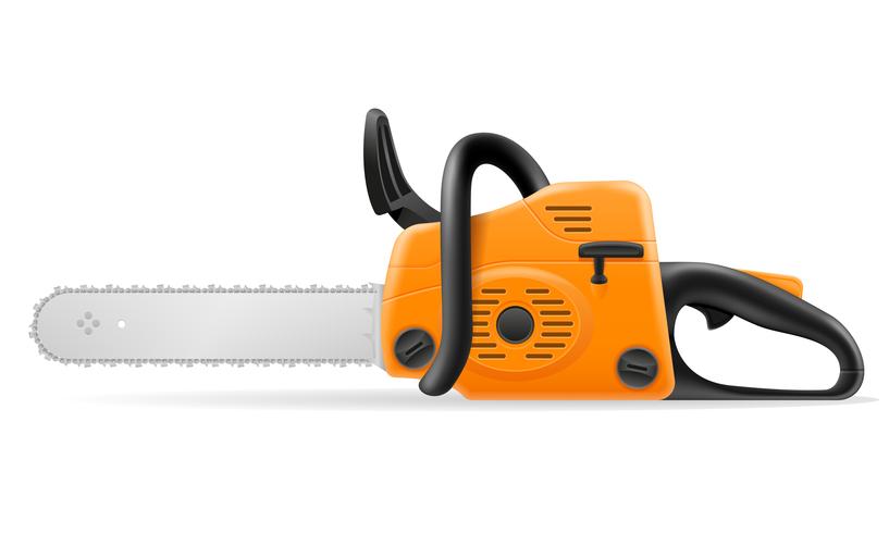 817x490 Gasoline Chainsaw Vector Illustration