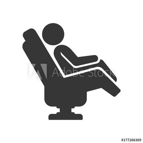 500x500 Massage Chair Icon On White Background Vector
