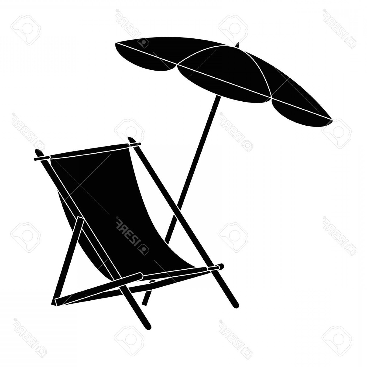 1560x1560 Photostock Vector Sun Chair Isolated Icon Vector Illustration