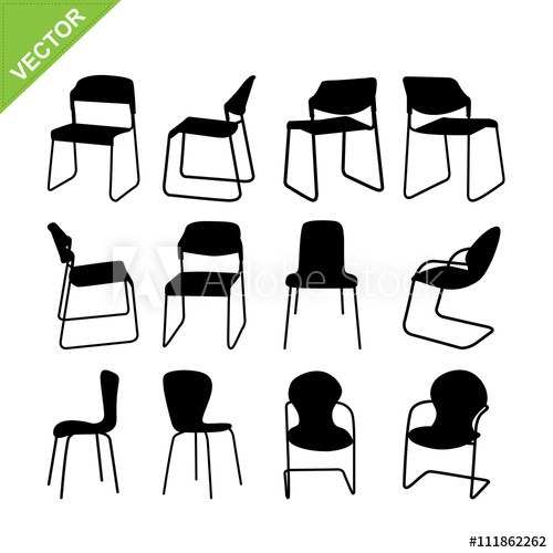 500x500 Chair Silhouette Vector