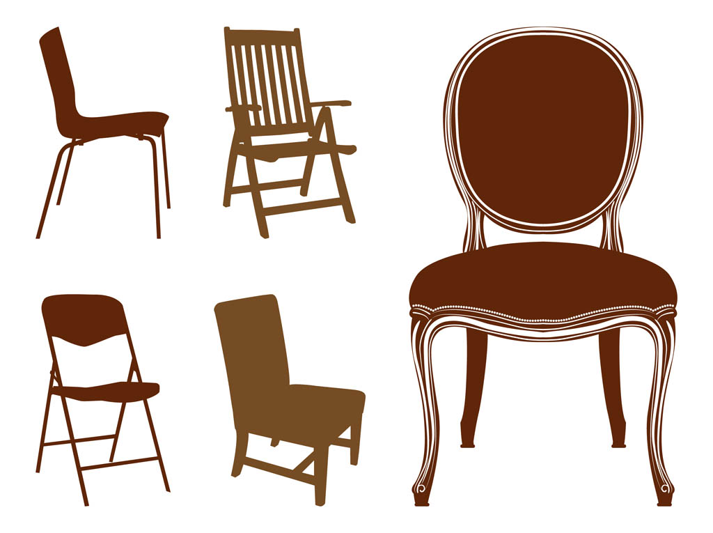 1024x765 Chairs Silhouettes Vector Art Graphics