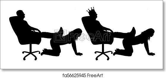 560x264 Free Art Print Of Silhouette Vector Of A Selfish Man With A Crown