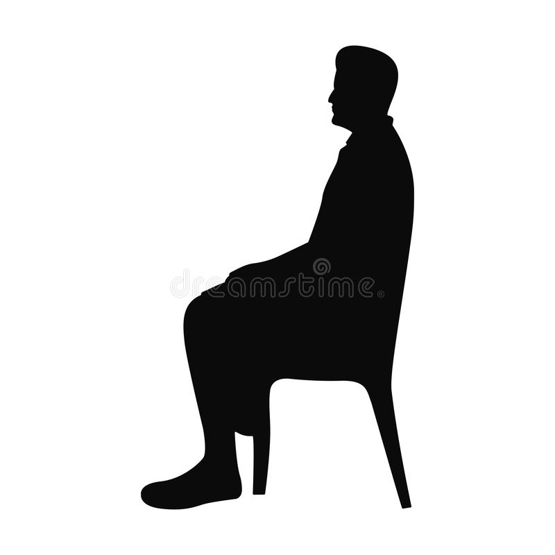 800x800 Man Sitting On A Chair Silhouette Stock Vector Homes Tips
