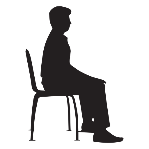 512x512 Man Sitting On Chair Silhouette