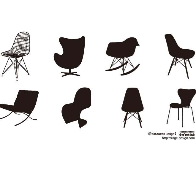 660x660 Vector Silhouettes Of Chairs