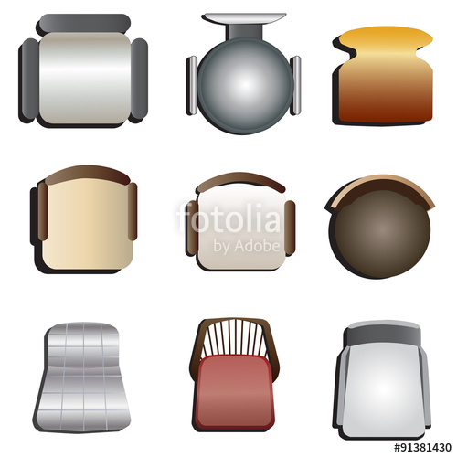 Chairs Top View Set For Interior Vector Illustration Stock 500x500 Chairs Top View Set For Interior Vector Illustration Stock