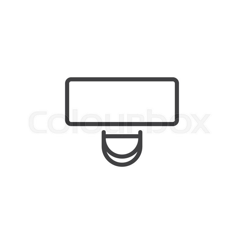 800x800 Desk And Chair Top View Outline Icon Stock Vector Colourbox