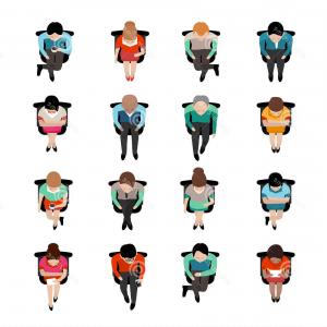 Photostock Vector People Sitting On Chairs Top Or Above View Men 300x300 Photostock Vector People Sitting On Chairs Top Or Above View Men