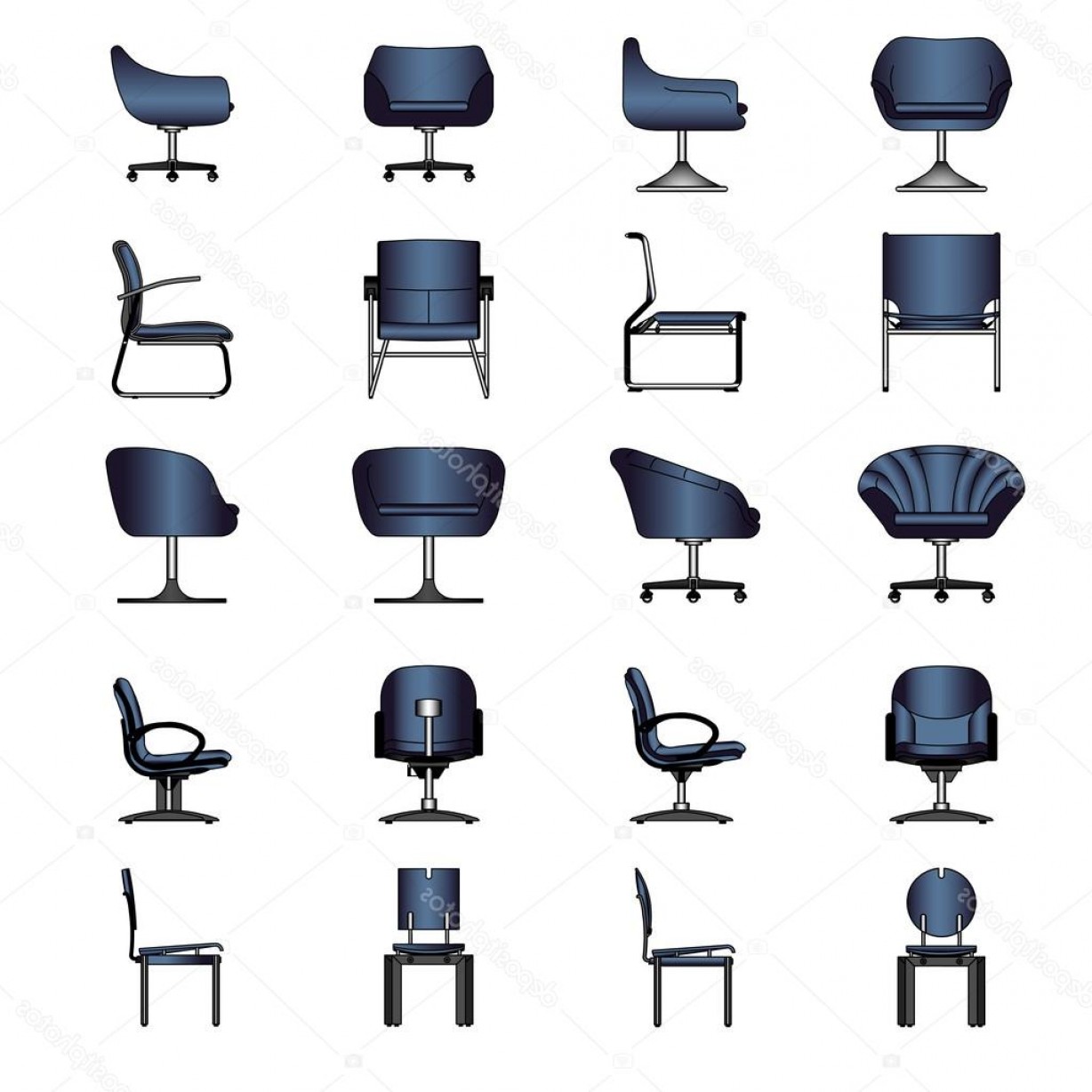 Stock Illustration Set Of Modern Chair Vector Soidergi 1228x1228 Stock Illustration Set Of Modern Chair Vector Soidergi