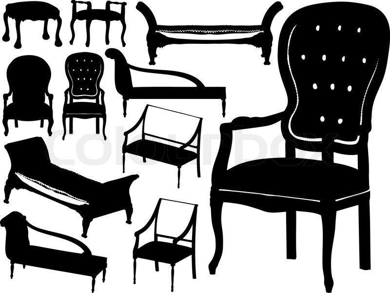 Vector Collection Of Chairs Stock Vector Colourbox 800x601 Vector Collection Of Chairs Stock Vector Colourbox