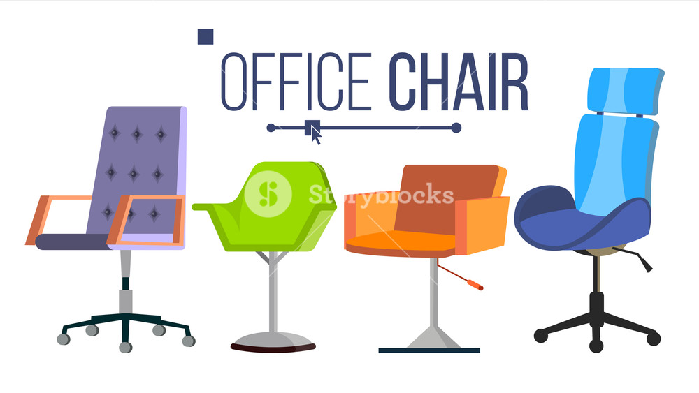 1000x563 Chairs Vector Furniture Set Modern Chair Objects House Scene