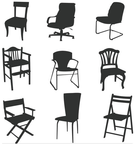 515x550 Different Chairs Illustration Vector Free Download