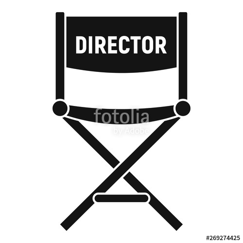 500x500 Film Director Chair Icon Simple Illustration Of Film Director
