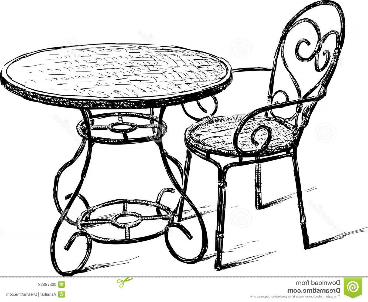 1560x1281 Royalty Free Stock Photos Table Chair Vector Drawing Chairs Summer