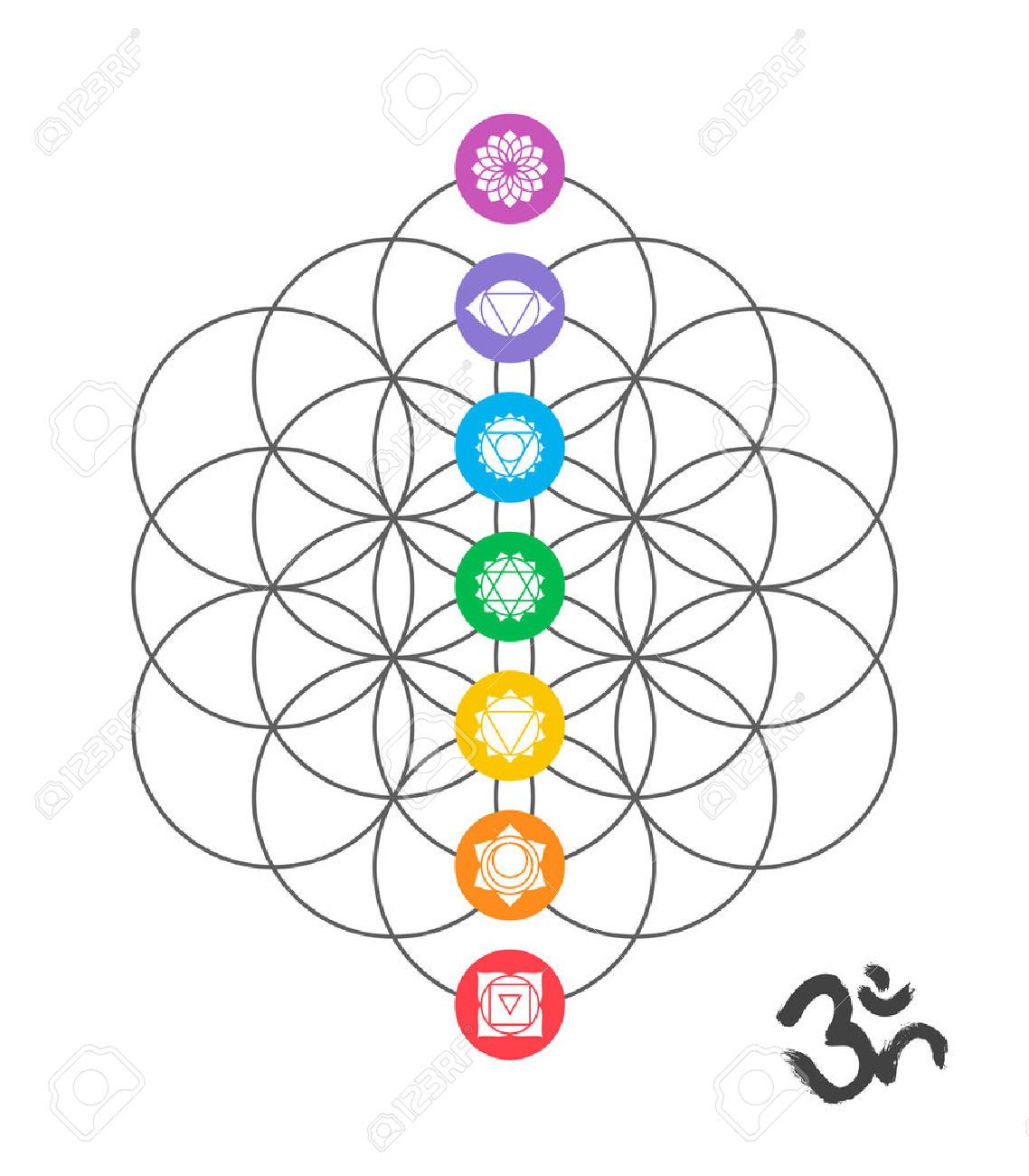 Chakra Symbols Vector